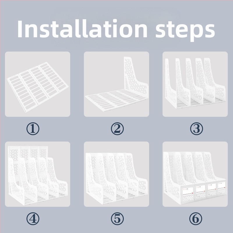 Intellectual Power държач за файлове, 4‑слоен настолен пластмасов организатор, модел 888