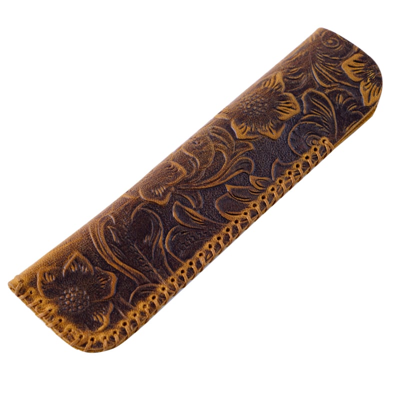 Etui za olovku i nož od prave kože, ručna izrada, vrhunska koža s gornjim slojem, retro dizajn, zaštitna torbica, poklon