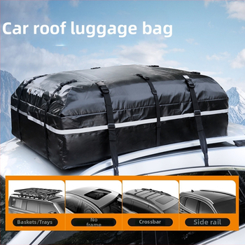 Visiškai atsparus vandeniui stogo bagažo dėžė, universali suderinamumas, 425 L talpa, modelis CH42-55, tvirtinimas juostomis