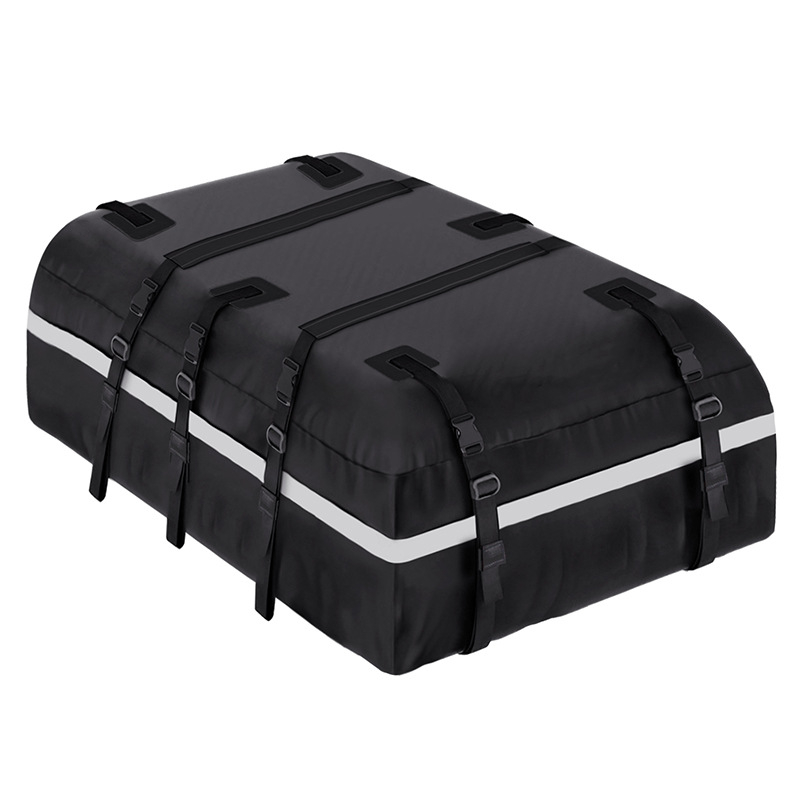 Visiškai atsparus vandeniui stogo bagažo dėžė, universali suderinamumas, 425 L talpa, modelis CH42-55, tvirtinimas juostomis