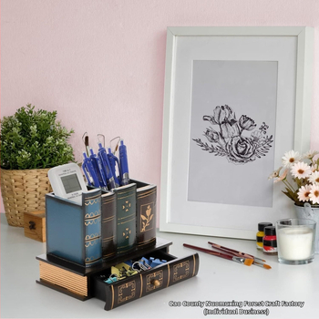 Ξύλινο επιτραπέζιο κουτί αποθήκευσης με στυλό, μοντέρνος μινιμαλιστικός σχεδιασμός, εκτύπωση λογότυπου, προσαρμογή