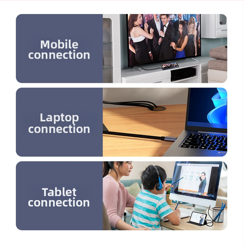 USB-C към HDMI адаптер кабел със 4K60Hz изход за ПК