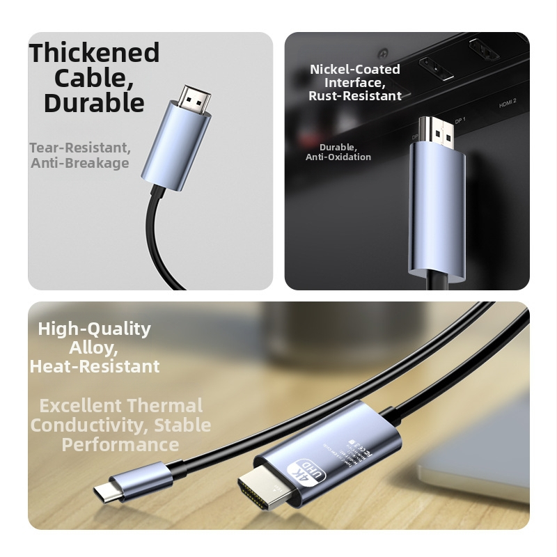 USB-C към HDMI адаптер кабел със 4K60Hz изход за ПК