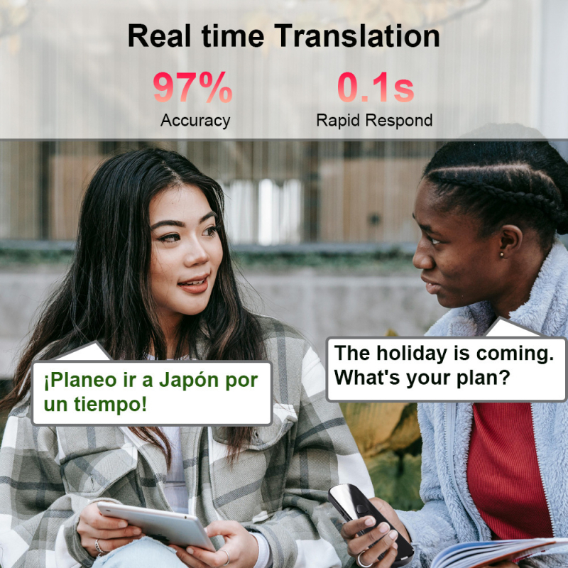 Μεταφραστής T10 – Bluetooth, σύνδεση με εφαρμογή, εμβέλεια 10 μ, σώμα από PC