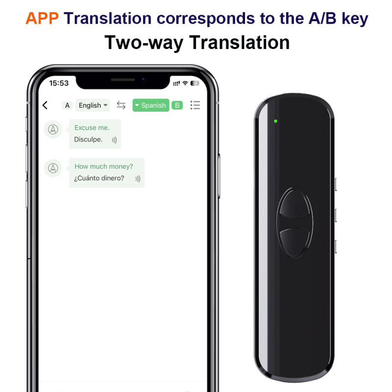 Μεταφραστής T10 – Bluetooth, σύνδεση με εφαρμογή, εμβέλεια 10 μ, σώμα από PC