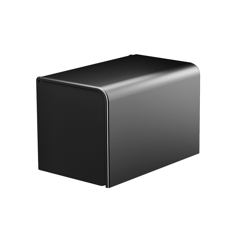 Sienas stiprināms tualetes papīra kastītes stiprinājums, ūdensnecaurlaidīgs, bez caurumiem, no alumīnija ar oksidācijas pārklājumu