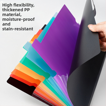 Huijin TB-106 Φάκελος από πλαστικό με 7 θήκες σε μορφή ακορντεόν και κρυφή πόρπη, προσαρμοσμένη επεξεργασία