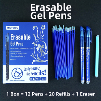 Dobozos thermo-író tollkészlet porcelán motívummal, márka Cute pai, műanyag tokkal, törölhető.