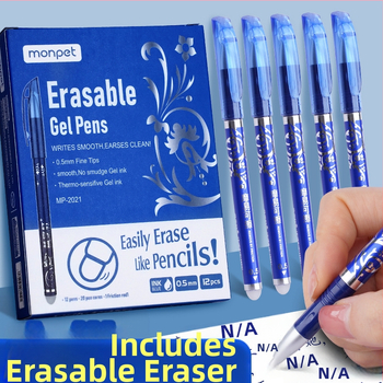 Σετ θερμοδιαγράψιμων στυλό σε κουτί με μοτίβο πορσελάνης, μάρκα Cute pai, πλασική θήκη, διαγράφονται.