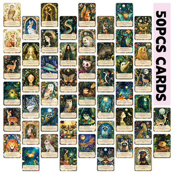 Κάρτες έμπνευσης με ζώα, 50 τεμάχια, απλός και μοντέρνος στυλ, διακόσμηση σπιτιού