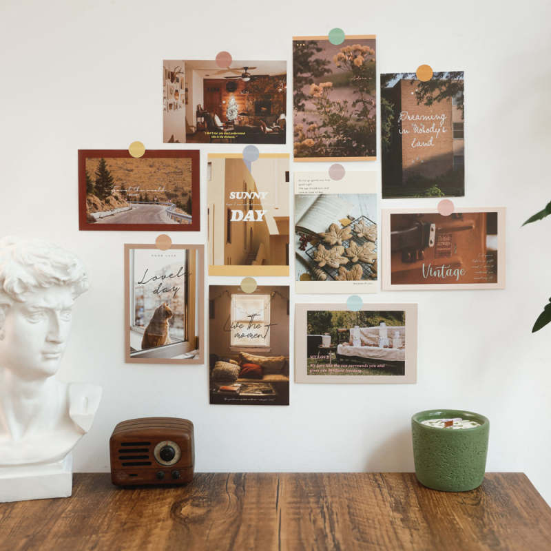 Σετ 30 καρτών ποστάλ για διακόσμηση τοίχου του σπιτιού, Bei Xiang, στυλ Retro Wind, θεμα Sunny Days