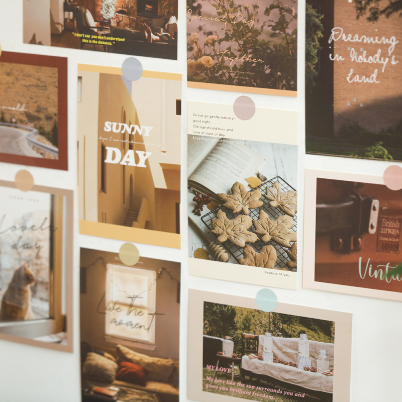 Σετ 30 καρτών ποστάλ για διακόσμηση τοίχου του σπιτιού, Bei Xiang, στυλ Retro Wind, θεμα Sunny Days