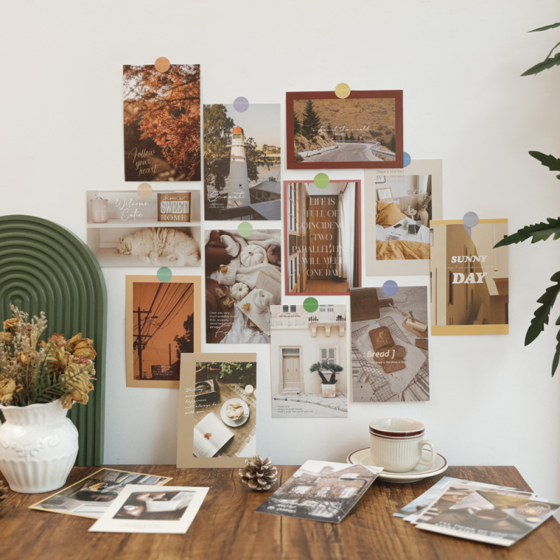 Σετ 30 καρτών ποστάλ για διακόσμηση τοίχου του σπιτιού, Bei Xiang, στυλ Retro Wind, θεμα Sunny Days