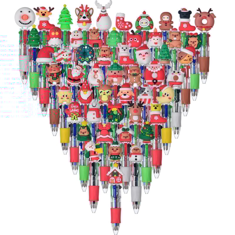 Jumeng Stationery spaudimo mechanizmu rašiklis – Kalėdų tema su Kalėdų seneliu studentams, importas: Ne