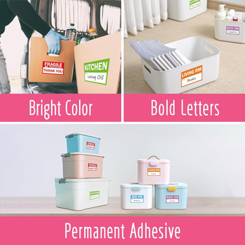 Etichetă autoadezivă lucioasă, dreptunghiulară, pentru gestionarea depozitului; imprimare în patru culori; grosime 0,01 mm; rezistență la temperaturi până la 78°C