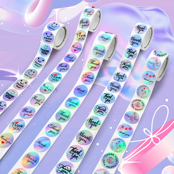 Etichetă autoadezivă cu laser, efect curcubeu, pachet 1000 buc. (Material: adeziv laser; Specificații: 1000 buc.; Personalizare: Nu)