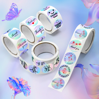 Etichetă autoadezivă cu laser, efect curcubeu, pachet 1000 buc. (Material: adeziv laser; Specificații: 1000 buc.; Personalizare: Nu)