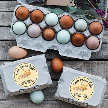 Etichetă pentru ouă, rotundă, autoadezivă pe hârtie acoperită, pentru sigilarea ambalajelor – procesare personalizată