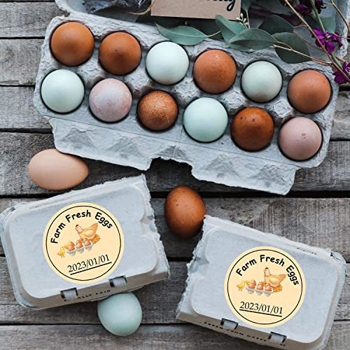 Etichetă pentru ouă, rotundă, autoadezivă pe hârtie acoperită, pentru sigilarea ambalajelor – procesare personalizată