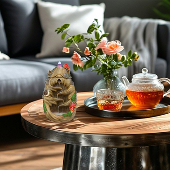 Горелка за тамян с обратен поток – дървоподобно лице, смолна декоративна фигура за дома; материал: синтетична смола; категория: смолни занаяти; IP разрешение: да; IP номер: 2024-F-00323808