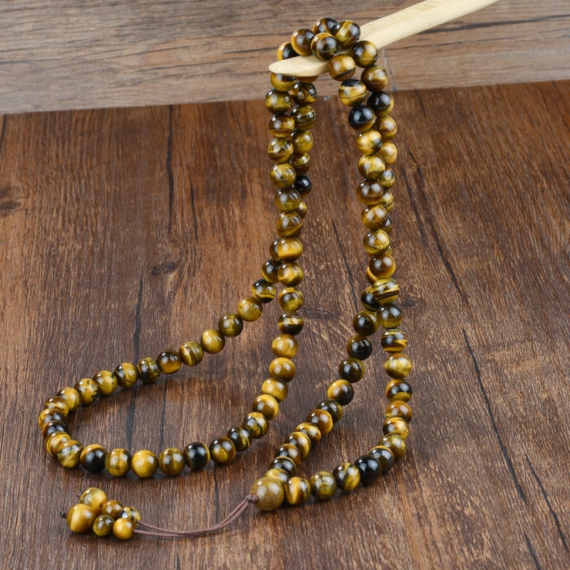 Βραχιόλι από Μάτι Τίγρης, Unisex, Χειροποίητο, Γεωμετρικός Σχεδιασμός, 99 Χάντρες