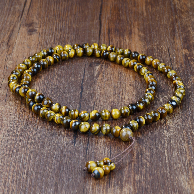 Βραχιόλι από Μάτι Τίγρης, Unisex, Χειροποίητο, Γεωμετρικός Σχεδιασμός, 99 Χάντρες