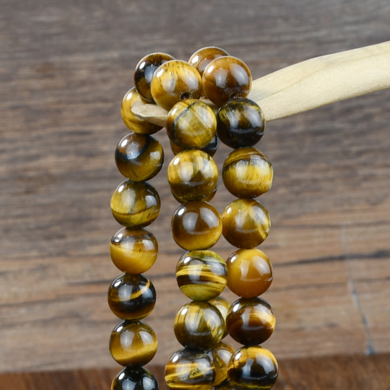 Βραχιόλι από Μάτι Τίγρης, Unisex, Χειροποίητο, Γεωμετρικός Σχεδιασμός, 99 Χάντρες