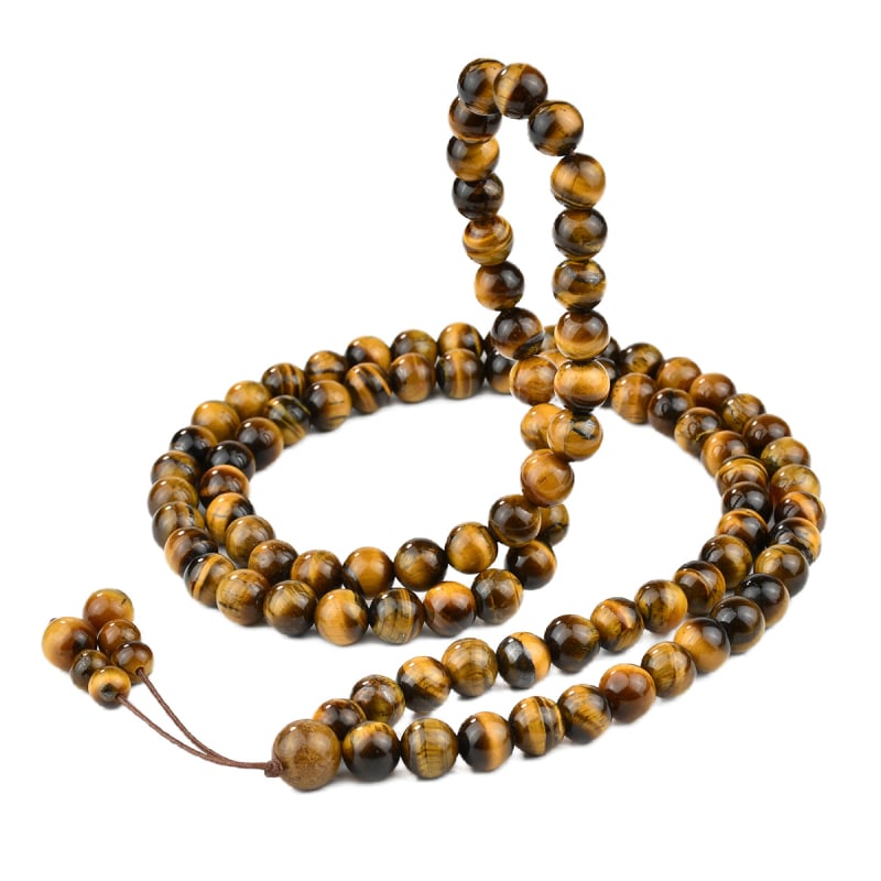 Βραχιόλι από Μάτι Τίγρης, Unisex, Χειροποίητο, Γεωμετρικός Σχεδιασμός, 99 Χάντρες