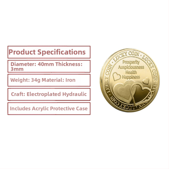 Σιδερένιο αναμνηστικό μετάλλιο με θέμα την καρδιά και το τυχερό τετράφυλλο τριφύλλι; Μάρκα: One Silver and Two Blessings; Κατηγορία: Αναμνηστικά Μετάλλια; Εφαρμογές: Γραφεία; Συσκευασία: PP σακουλάκι