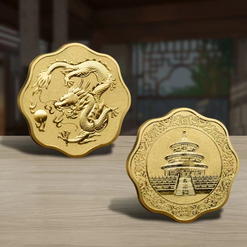 Set ukrasnih elemenata s carski motivom od cinkovog legura s pamćenim medaljama, Langhui Crafts — Geometrijski dekor, poklon za vjenčanja i rođendane
