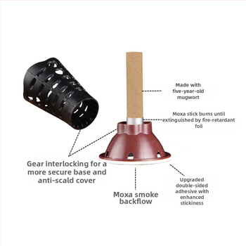 Портативен апарат за топлинна моксибустация, пелин материал, 0,7 cm дебелина, марка Qi Miao Tang