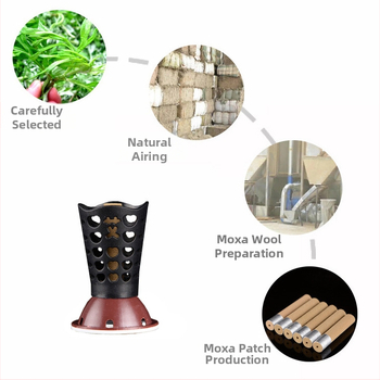 Портативен апарат за топлинна моксибустация, пелин материал, 0,7 cm дебелина, марка Qi Miao Tang