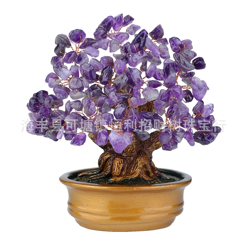 Ametista kristāla koks – roku darbs, mūsdienīgs vienkāršums, biroja dekors