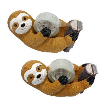 Honggao диспенсър за лепяща лента със симпатичен ленивец – материал: смола, картонено опаковане, подходящ за подарък