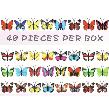 Пеперуден пирон за коркови дъски, пластмасов, I-образни пирони, опаковани в кутия