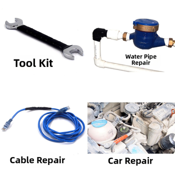 Σιλικονούχα διπλής όψης αυτοκόλλητη ταινία για επισκευές καλωδίων και σωληνώσεων — αδιάβροχη, ανθεκτική στα έλαια και σε υψηλές θερμοκρασίες (-60°C έως 260°C)