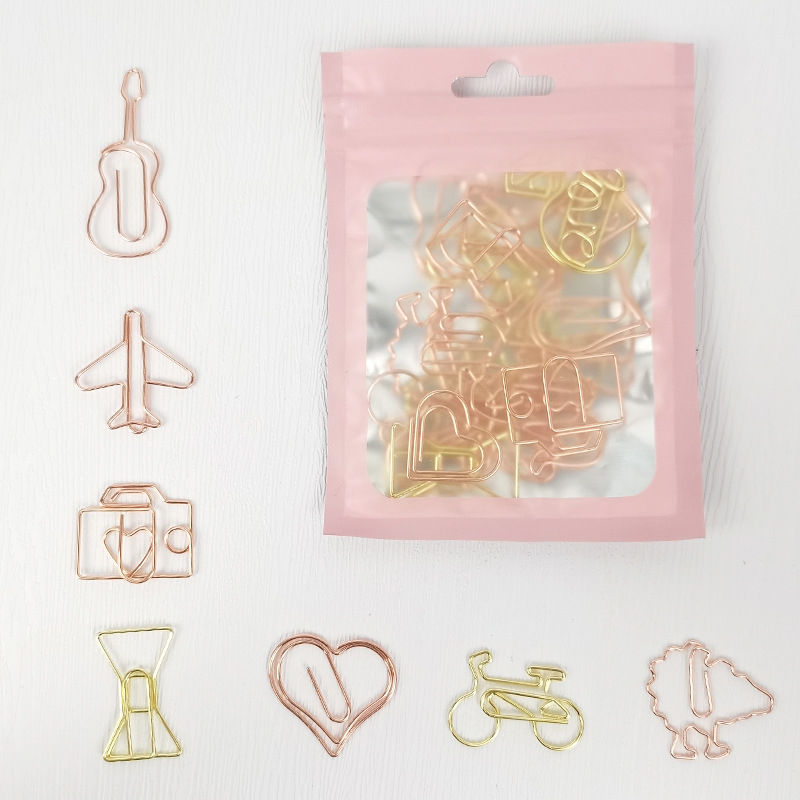 Kreatīvas biroja klipses, metāla un plastmasas, dažādu formu (radošas, dzīvnieki, izliekti, personalizētas, īpašu formu); modeļs YZM006; iepakojums maisiņos; piemērotas kā biznesa dāvanas