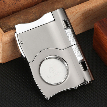 GALINER EC-33: Ανοξείδωτο ατσάλι, διπλής χρήσης ψαλίδι για πούρα με ανοίγμα οπής, φορητό μαχαίρι για πούρα