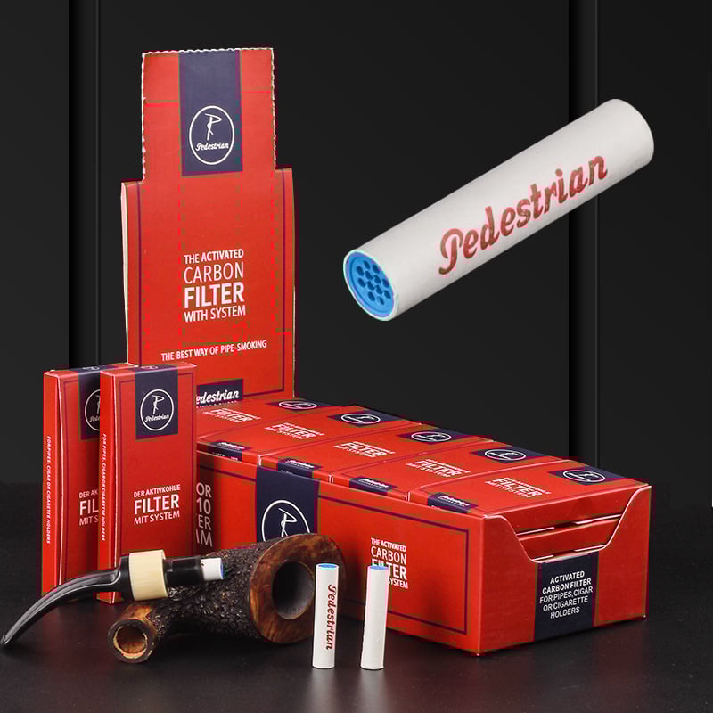 Φίλτρο πίπας με ενεργό άνθρακα 9 mm, ξύλινη πίπα, 250 τεμάχια, καθολικό σετ καπνίσματος