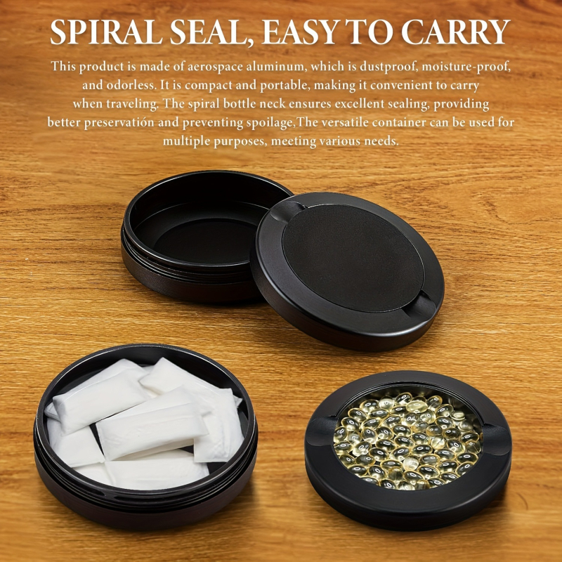 Cutie snuff din aliaj de aluminiu, cu strat simplu și dublu, cataramă, depozitare manuală cu utilizare dublă