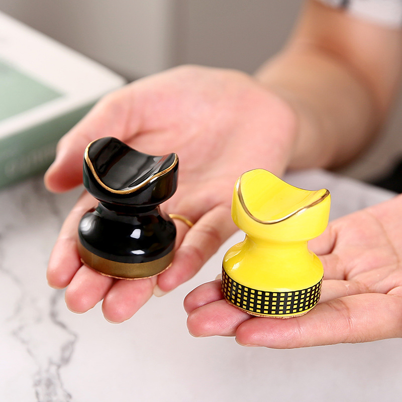 Керамичен държач за пури и пепелник — портативен мини, персонализируем, марка Trillions, стил корейски, ръчна изработка