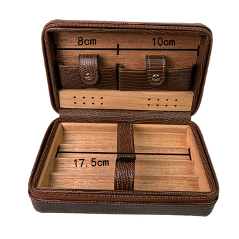 Τσάντα αποθήκευσης πούρων με φερμουάρ και κουτί υγραντήρα (Υλικό: Cortical; Στυλ: Φωτεινό πολυτελές, Απλό; Μάρκα: Xintu Hongfu Boutique; Προσαρμογή: Ναι; Χειροποίητο: Όχι)