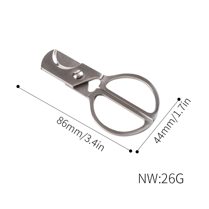 Ψαλίδια για πούρα από ανοξείδωτο ατσάλι – συμπαγή, χειροποίητα, γυαλιστερή επιφάνεια, μάρκα Pipe Smoker