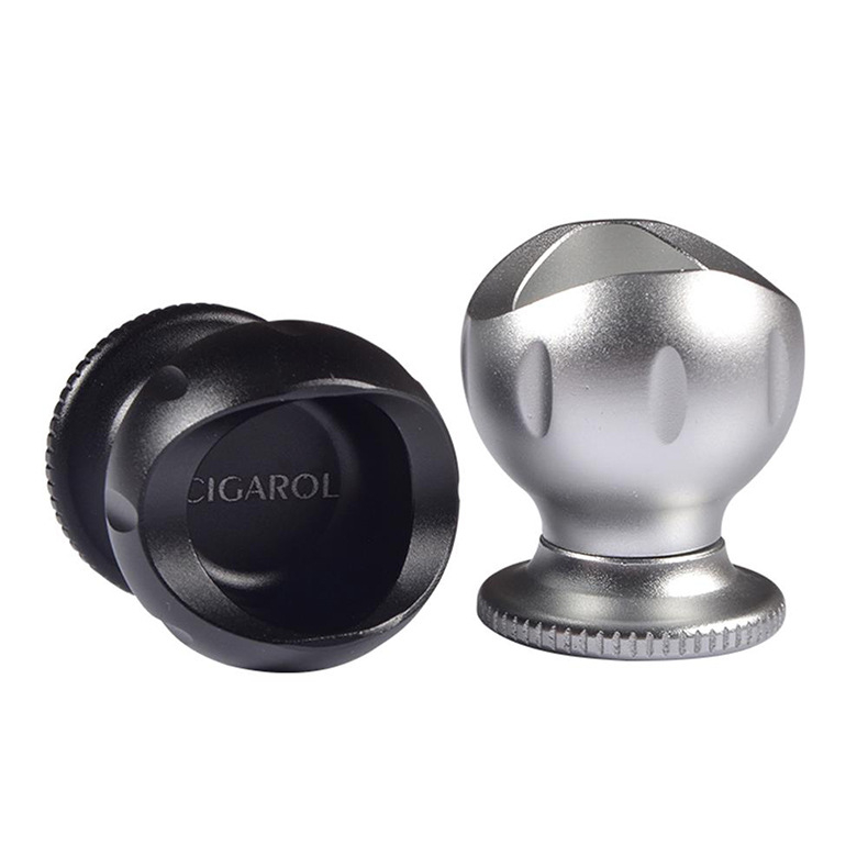 Somgar алуминиев държач за пури – мини портативен кръгъл модел, луксозен стил, персонализируем, опаковка 125