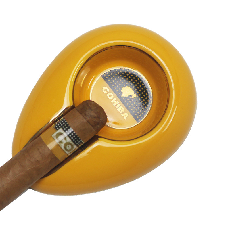 Keramički prenosivi pepelnik za cigare, europski stil, s jednim odjelom, pogodan za dar