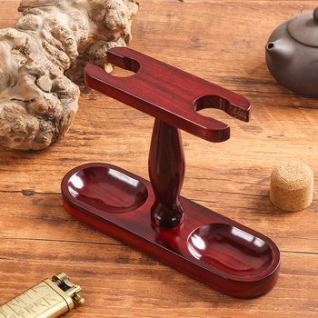 Διπλός ράφι-στήριγμα για πίπες με βάση από μασίβ ξύλο – αποθήκευση και έκθεση, δυνατότητα προσαρμογής, ιδανικό δώρο