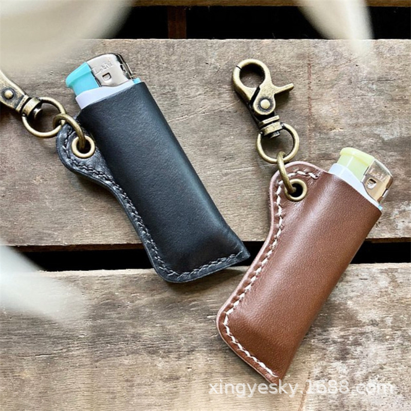 Δερμάτινο προστατευτικό θήκη αναπτήρα με ζώνη-κρέμεση — Xingye, προέλευση Shenzhen, εκτύπωση λογότυπου, δυνατότητα παραμετροποίησης, στυλ Μποέμ/Ιαπωνικό/Απλό