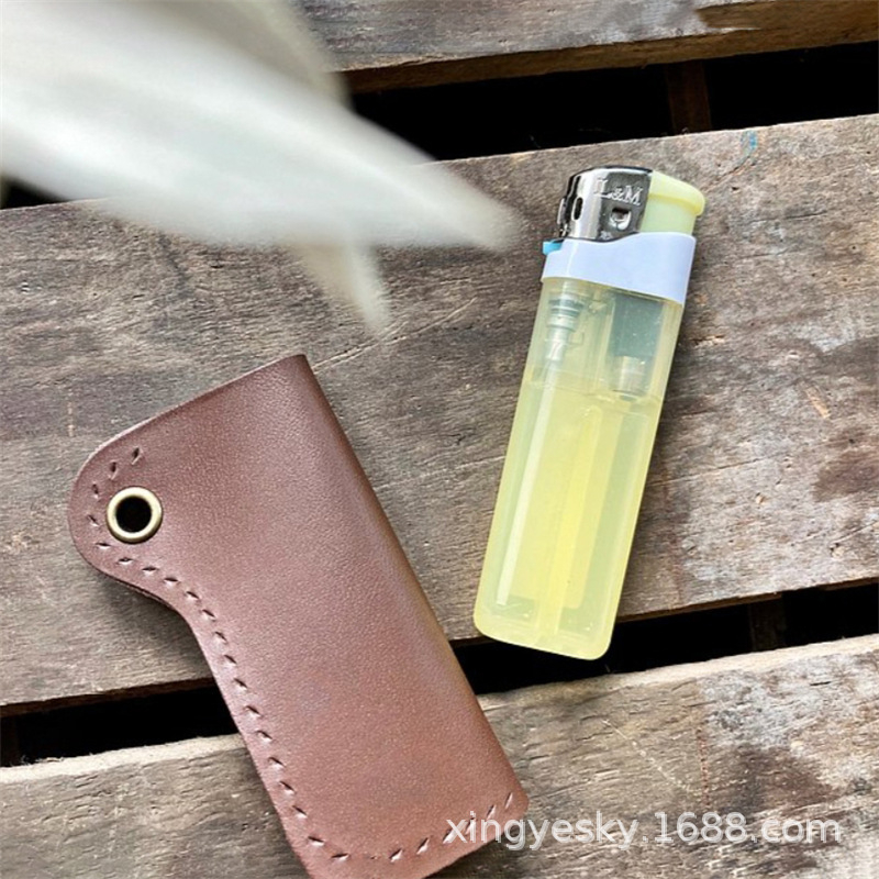 Δερμάτινο προστατευτικό θήκη αναπτήρα με ζώνη-κρέμεση — Xingye, προέλευση Shenzhen, εκτύπωση λογότυπου, δυνατότητα παραμετροποίησης, στυλ Μποέμ/Ιαπωνικό/Απλό