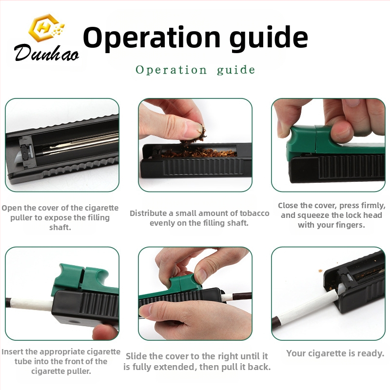 Ръчен дърпач за цигари, пластмасова конструкция, преносим и лесен за употреба, DIY уред за свиване на цигари