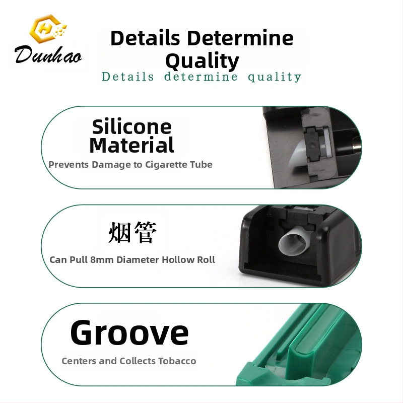 Ръчен дърпач за цигари, пластмасова конструкция, преносим и лесен за употреба, DIY уред за свиване на цигари
